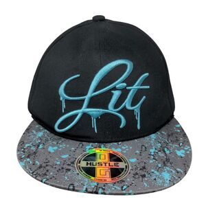 Lit Snapback Hat Multicolor One Size Adjustable Embroidered 6 Panel Hustle